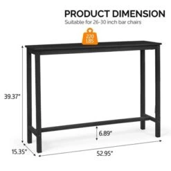 Karl Home Patio Fir Wood Black Bar Table -Karl Home Shop GUEST a6218a71 b594 4942 924f acd53858901e