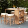 Patio 5-Piece Wicker Serving Bar Set With Cushions -Karl Home Shop GUEST a7122637 c556 4bc3 b198 7caa75a249d7