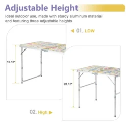 Karl Home 3FT. Patio Aluminium Folding Table