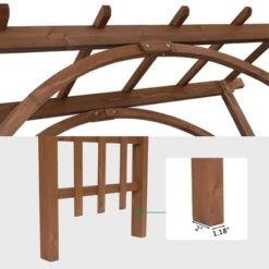 Karl Home 7FT Brown Wood Garden Arbor -Karl Home Shop GUEST ad377f68 fefa 40ce 8188 37c23b7f2c32