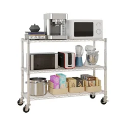 Karl Home 46in.W Height Adjustable Shelving Unit With Wheels -Karl Home Shop GUEST b0d889e9 f311 4fde a1c8 023f31e93474