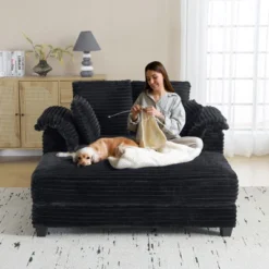 Karl Home |Upholstered Corduroy Sleeper Sofa Bed -Karl Home Shop GUEST b1939eec a395 44b0 b358 594610809314