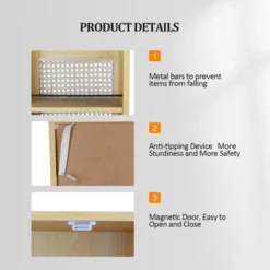 Karl Home Rattan Kitchen Storage Cabinet With 2 Doors And Adjustable Shelves Pantry Cabinet 15 Karl Home Rattan Kitchen Storage Cabinet With 2 Doors And Adjustable Shelves Pantry Cabinet -Karl Home Shop GUEST b56a8bc8 a7ab 4c13 bad3 65e351df74af