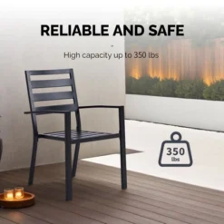 Patio Steel Square 4-Person Dining Set -Karl Home Shop GUEST b5b28ae5 a049 4f15 a73a 42a181c83f6c