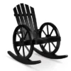 Karl Home | 23.5-Inch Adirondack Wagon-inspired Wooden Outdoor Rocking Chair