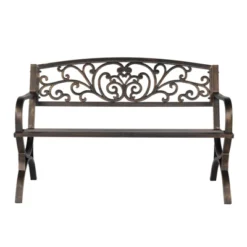 Karl Home|Ethanael Powder Coated Steel Outdoor Bench -Karl Home Shop GUEST bb7d51d3 3d03 419d 84de b315d61a19b2