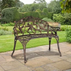 Karl Home|Bronze Color Powder Coated Aluminium Outdoor Bench -Karl Home Shop GUEST bb9b73c9 7882 4719 af67 941f199ff9ee