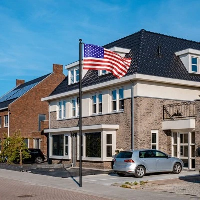 Karl Home Black Sectional Aluminum Alloy Flag Pole Kit 3 Karl Home Black Sectional Aluminum Alloy Flag Pole Kit