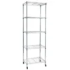 Karl Home 23.62 In.W Steel Height -Adjustable Shelving Unit With Wheels 2 Karl Home 23.62 In.W Steel Height -Adjustable Shelving Unit With Wheels -Karl Home Shop GUEST bdb464fa 43ec 48af af4d 3cb8ff709204