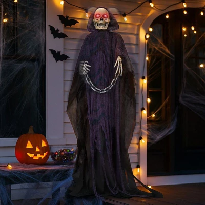 Karl Home 6ft Halloween Decorations Outdoor Animatronics Grim Reaper With Chain, 8 Karl Home 6ft Halloween Decorations Outdoor Animatronics Grim Reaper With Chain, - Image 6