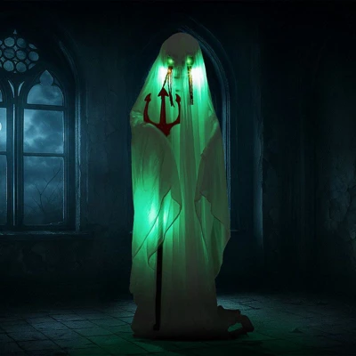 Karl Home 4.3ft Halloween Decorations Outdoor Animatronics Ghost With Trident 7 Karl Home 4.3ft Halloween Decorations Outdoor Animatronics Ghost With Trident - Image 5