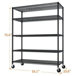 Karl Home Heavy Duty Storage Adjustable Metal Shelves 55.12inch W Wire Shelving Unit With Wheels 3200LBS NSF 10 Karl Home Heavy Duty Storage Adjustable Metal Shelves 55.12inch W Wire Shelving Unit With Wheels 3200LBS NSF -Karl Home Shop GUEST c8deccaf 9a2b 41c7 b0bf 9deefc025333
