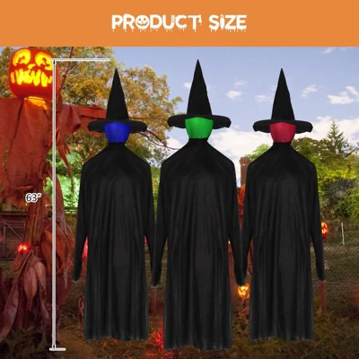 Karl Home 3PCS Halloween Witches Outdoor Decoration 4 Karl Home 3PCS Halloween Witches Outdoor Decoration - Image 2