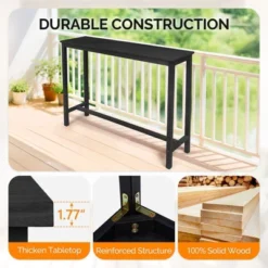 Karl Home Patio Fir Wood Black Bar Table -Karl Home Shop GUEST cea1e0c5 f008 4284 a0c7 8b08969958c5