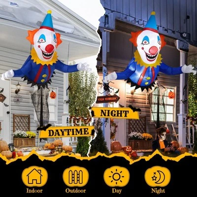 Karl Home 3.3 FT Halloween Inflatable Clown Broke Out From Window Outdoor Decorations 3 Karl Home 3.3 FT Halloween Inflatable Clown Broke Out From Window Outdoor Decorations