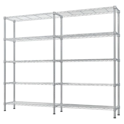 Karl Home 5-Tier Steel Height -Adjustable Storage Rack Heavy Duty Shelving Unit 6 Karl Home 5-Tier Steel Height -Adjustable Storage Rack Heavy Duty Shelving Unit - Image 4
