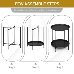 Karl Home|Black Patio Steel Side Table With Two Layers 12 Karl Home|Black Patio Steel Side Table With Two Layers -Karl Home Shop GUEST d5bb1cb3 33a5 41ce 9cfe ed5d5f85b896