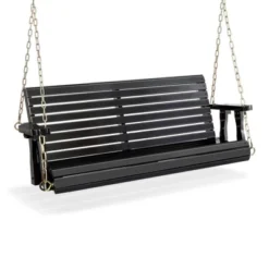 Karl Home | 4ft 2-Personn Black Outdoor Fir Wood Hanging Porch Swing 9 Karl Home | 4ft 2-Personn Black Outdoor Fir Wood Hanging Porch Swing -Karl Home Shop GUEST d6c0dd26 fb55 4827 a5ed 43b8428b44ff