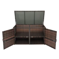Karl Home 96 Gal Brown Wicker Storage Deck Box