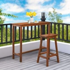 Karl Home Patio Fir Wood Brown Bar Table -Karl Home Shop GUEST df84c82a c077 4f0f 9e11 aa6afbb275cf