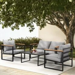 Karl Home Patio 4-Piece Metal Conversation Set With Cushions 16 Karl Home Patio 4-Piece Metal Conversation Set With Cushions -Karl Home Shop GUEST e13bcf32 7b8c 417a aeb3 5c463c5427e7