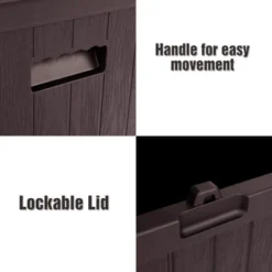 Karl Home 51 Gal Brown Plastic Storage Deck Box -Karl Home Shop GUEST e2053292 ea1e 44b8 a5e0 725c291abd43