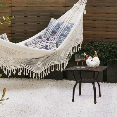 Karl Home |Square Aluminum Outdoor Side Table 6 Karl Home |Square Aluminum Outdoor Side Table - Image 4