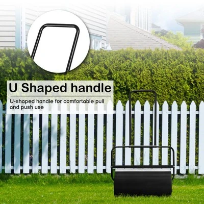 Karl Home 19 Inch Iron Black Lawn Roller 6 Karl Home 19 Inch Iron Black Lawn Roller - Image 4