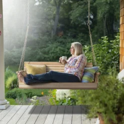 Karl Home | 4ft 2-Personn Nature Outdoor Fir Wood Hanging Porch Swing 10 Karl Home | 4ft 2-Personn Nature Outdoor Fir Wood Hanging Porch Swing -Karl Home Shop GUEST eb4416b9 b6bf 4d7f 947c 6a3d6f33555f