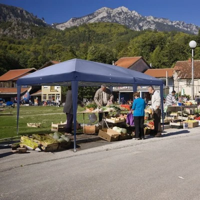 Karl Home | 10 Ft. X 20 Ft. Blue Iron-framed Fabric-clothed Party Tent 7 Karl Home | 10 Ft. X 20 Ft. Blue Iron-framed Fabric-clothed Party Tent - Image 5