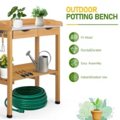 Outdoor Fir Wood Garden Potting Bench With Drawer 11 Outdoor Fir Wood Garden Potting Bench With Drawer -Karl Home Shop GUEST ebf6881f 22fe 4bbe 9151 c03edc037b7a