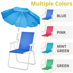 Karl Home Blue Metal Folding Beach Chair(Set Of 1) -Karl Home Shop GUEST f069c1d8 554d 4abf a699 8a0927e1c44b