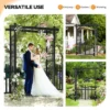 Karl Home 85 In. Black Pvc Garden Arbor With Gate