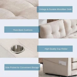 Karl Home |64.2 Inch Sleeper Sofa Sofa Bed -Karl Home Shop GUEST fb4b2108 9614 4ab9 903d d3f6b7a699c2