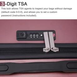 Karl Home 3 Piece Set Of Vertical Striped Trolley Cases (20in, 24in, 28in) ABS PC Material Black -Karl Home Shop GUEST fe62fb27 4a05 4b6b a4ae f4efc5fe0a0e